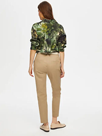 Bel İçi Lastikli Slım Fıt Pamuklu Pantolon 034