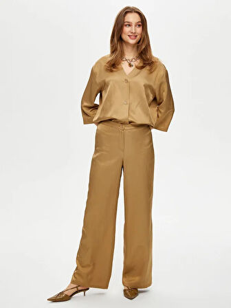 Straight Fit Viskon Pamuk Pantolon S25PNT017