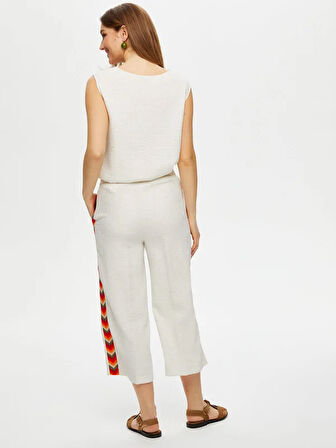 Yanları Renkli Nakuşlı Kendinden Dokulu Wideleg Caprı S25CPR005