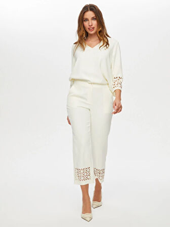 Paçası Delik İşli Slim Fit Pantolon S25PNT035