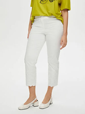 Paçası Brode İşli Straight Fit  Pantolon S25PNT036