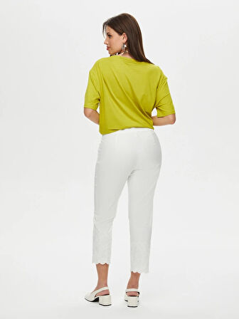 Paçası Brode İşli Straight Fit  Pantolon S25PNT036