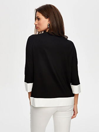 Renk Bloklu 3/4 Kol T-Shirt S25TSH091