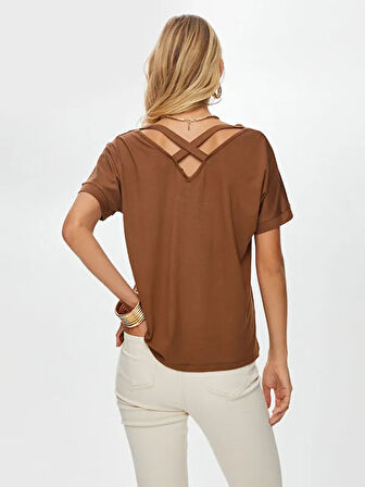 Yuvarlak Yaka Düşük Kollu T-Shirt S25TSH003