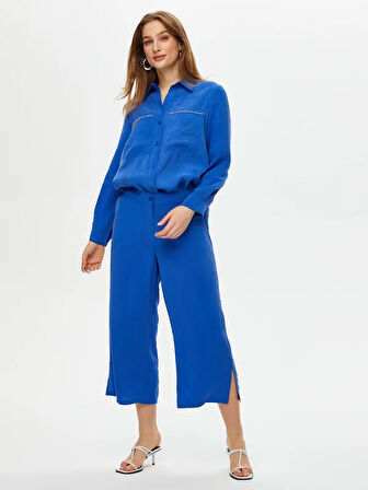 Yanları Yırtmaçlı Modallı Comfort Fit Caprı S25CPR002