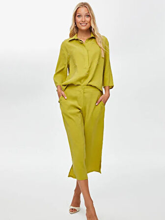 Yanları Yırtmaçlı Modallı Comfort Fit Caprı S25CPR002