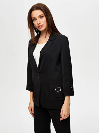 Metal Toka Detaylı 3/4 Kol Ceket S25CKT016