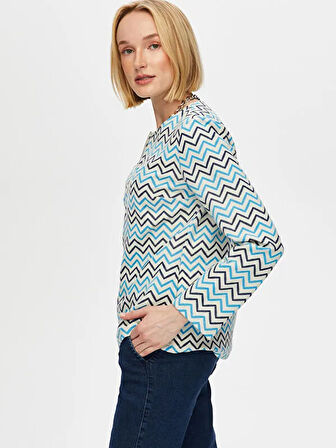 Zigzag Desen Örme Ceket S25CKT024