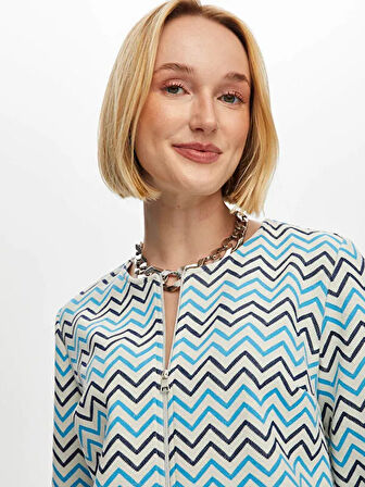 Zigzag Desen Örme Ceket S25CKT024