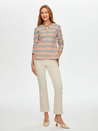 Zigzag Desen Örme Ceket S25CKT024