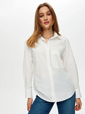 Göğüs Cepli Poplin Gömlek S25GML042