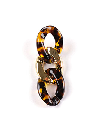 Gold Ve Taş Detaylı Zincir Küpe S25KUP009