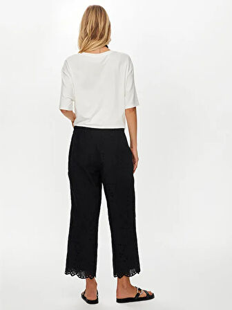 Resort Brode Nakış İşli Yanı Yırtmaçlı Wide Leg Fit Caprii S25CPR017