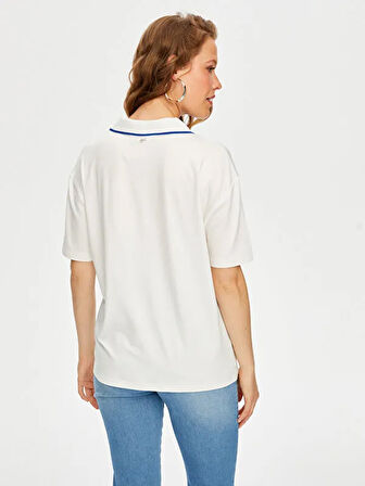 Resort Polo Yaka Balık Baskılı T-Shirt S25TSH113
