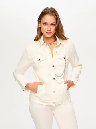 Zincir Aksesuarlı Jean Ceket S26JCK001