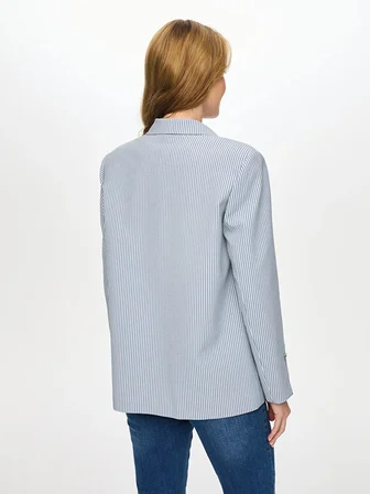 Vual Astarlı Çizgili Ceket S26CKT039