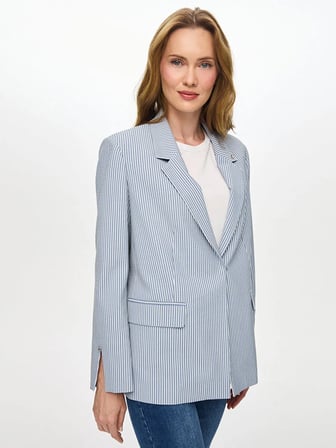 Vual Astarlı Çizgili Ceket S26CKT039