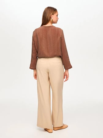 Wide Leg Fit Modallı Beli Lastikli Pantolon S26PNT029