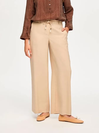 Wide Leg Fit Modallı Beli Lastikli Pantolon S26PNT029