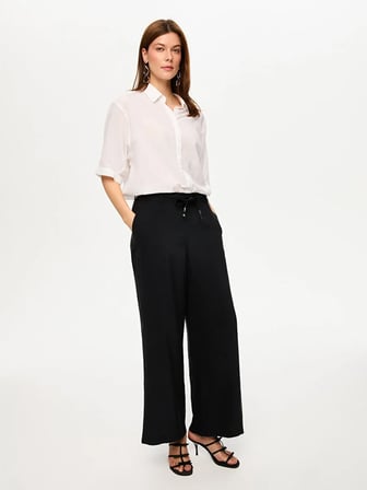 Wide Leg Fit Modallı Beli Lastikli Pantolon S26PNT029