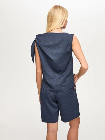 Omuzu Bağlamalı Detaylı Kolsuz Bluz S26BLZ028