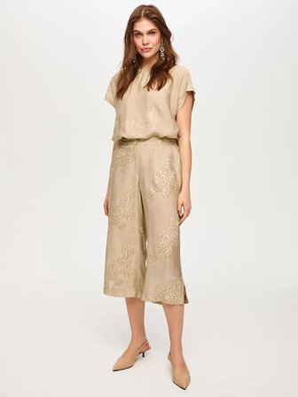 Resort Beli LAstiki Comfort Fit Rayon Capri S26CPR010