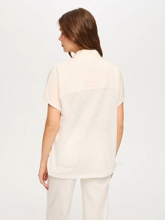 Resort Arkası Desenli Önü Düz Örme Yelek Kimono S26KMN005