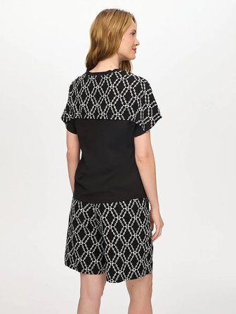 Resort Omuzu Brode Nakış Detaylı V Yaka Tshirt S26TSH107
