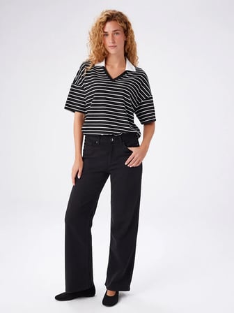 Wide Leg Fit Likralı Jean Pantolon W27JPN011
