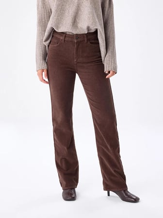 Straight Fit Beş Cepli Elastanlı Fitilli Kadife Pantolon W27PNT023