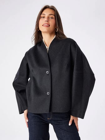 Rahat Form Yünlü Kaşe Ceket W27CKT023