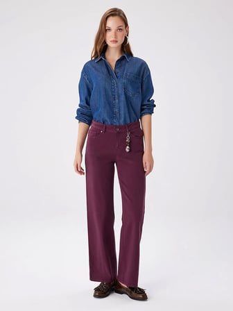 Wıdeleg Fit Gold Aksesuar Detaylı Elastanlı Jean Pantolon W27JPN001