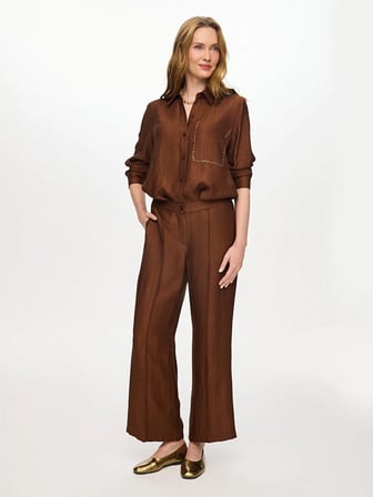 Arka Beli Lastikli Kendinden Dokulu Wıdeleg Fit Pantolon W27PNT003