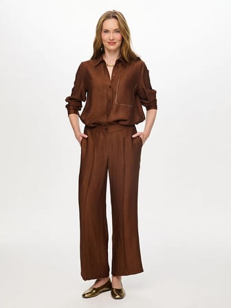 Arka Beli Lastikli Kendinden Dokulu Wıdeleg Fit Pantolon W27PNT003