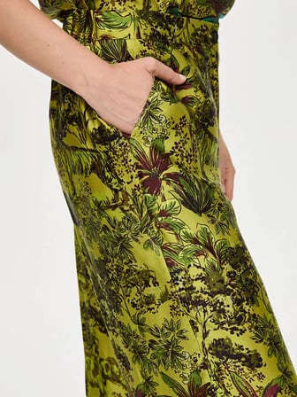 Beli Lastikli Jungle Desen Wıdeleg Fit Viskon Pantolon W27PNT004