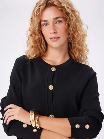 Gold Detaylı Triko Ceket Hırka W27TRH010