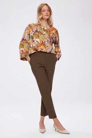 Arka Kemeri Lastikli Slim Fit Pantolon W27PNT001