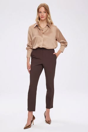 Arka Kemeri Lastikli Slim Fit Pantolon W27PNT001