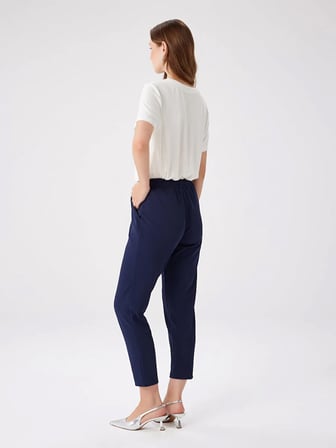Comfort Fit Krep Örme Pantolon W27PNT002