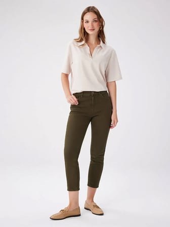Slim Fit Coton Parça Boya Pantolon W27PNT004