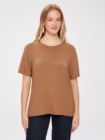 Yuvarlak Yaka Kısa Kol T-Shirt W27TSH002