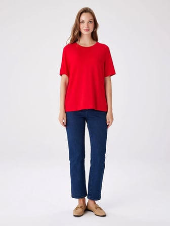 Yuvarlak Yaka Kısa Kol T-Shirt W27TSH002