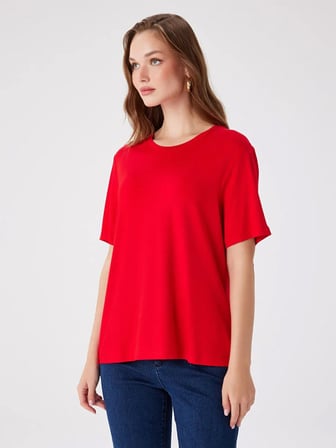 Yuvarlak Yaka Kısa Kol T-Shirt W27TSH002