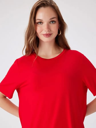 Yuvarlak Yaka Kısa Kol T-Shirt W27TSH002