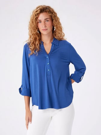Kaçık Yaka Uzun Kollu T-Shirt W27TSH005