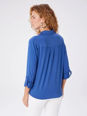 Kaçık Yaka Uzun Kollu T-Shirt W27TSH005