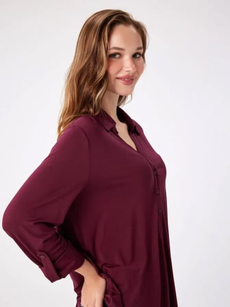 Kaçık Yaka Uzun Kollu T-Shirt W27TSH005