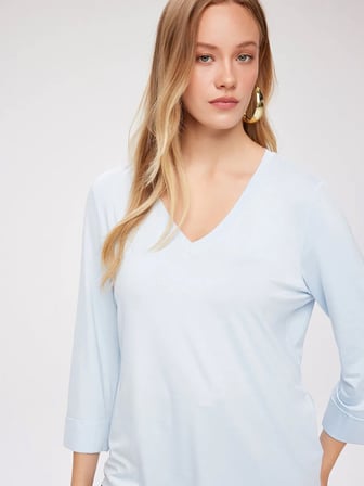 V Yaka Truvakar Kol T-Shirt W27TSH007