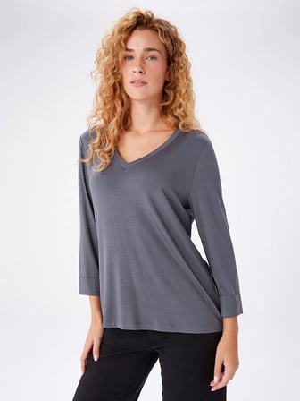 V Yaka Truvakar Kol T-Shirt W27TSH007