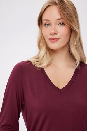 V Yaka Truvakar Kol T-Shirt W27TSH007
